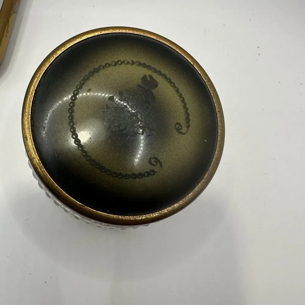 VTG Antique Vanity‎ Hand Mirror And Powder Jar Ornate